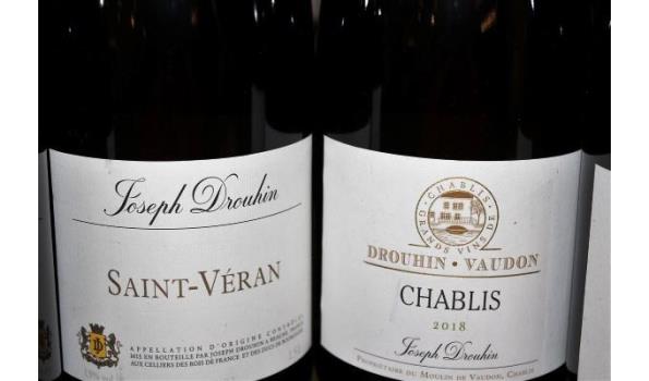 4 div flessen wijn wo Chablis Drouhin-Vaudon, 2018